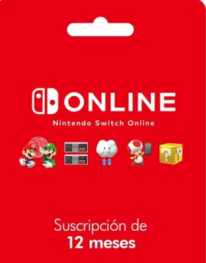 Tarjeta Nintendo Switch Online 12 meses